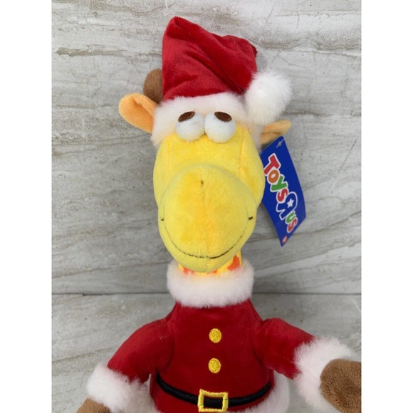 NWT 2022 Macy’s Toys R Us Santa Christmas Geoffrey Giraffe Plush 14” Great Gift - Picture 2 of 6
